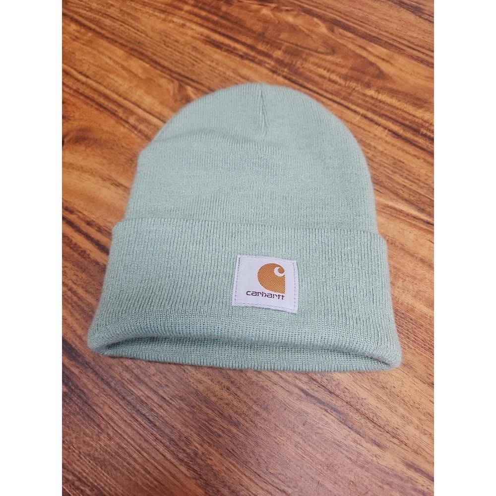 Carhartt Knit Beanie Classic Cuffed Hat Light Green A18 Acrylic Winter Beanie